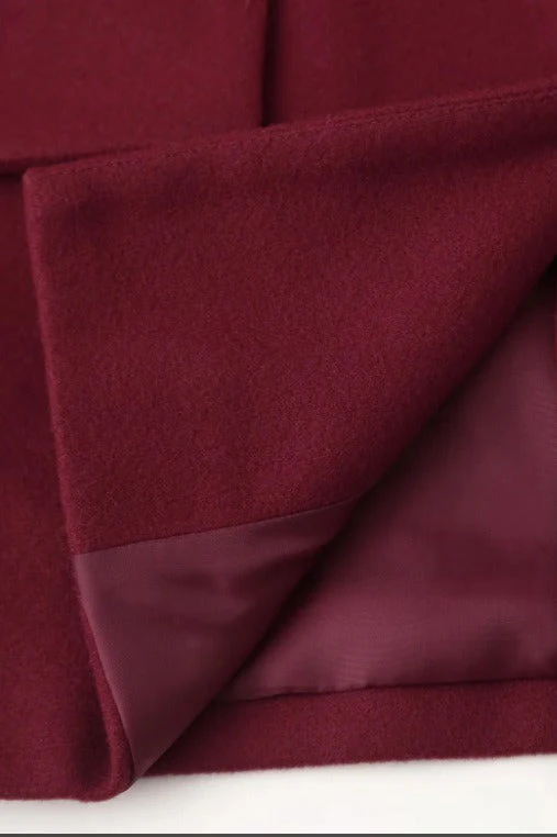 Scarf Collar Single Breasted Wool Coat - Image 7