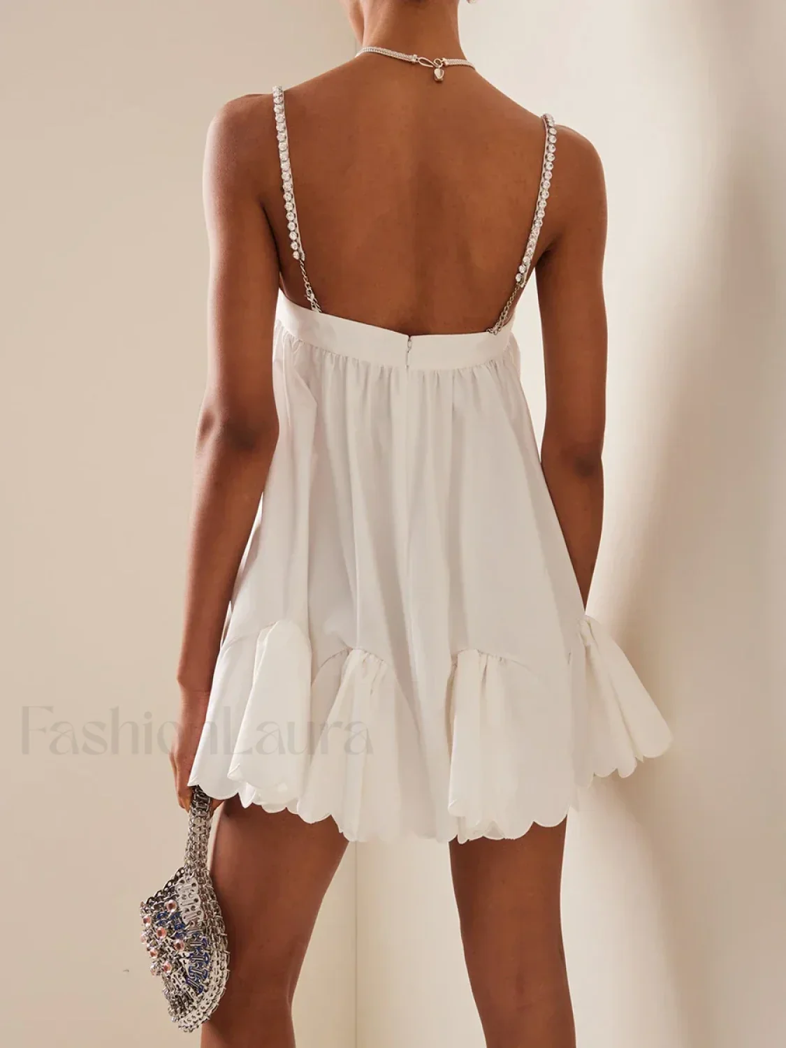 Sequin Hollow Back Mini Dress - Image 5