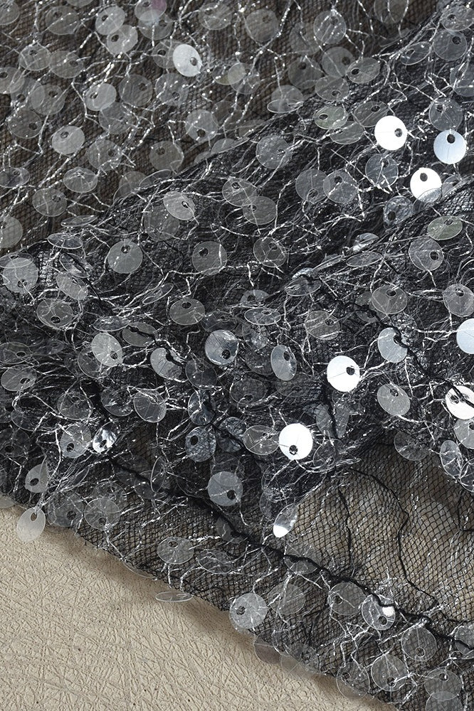 Sequin Sheer Cape Crop Top - Image 5