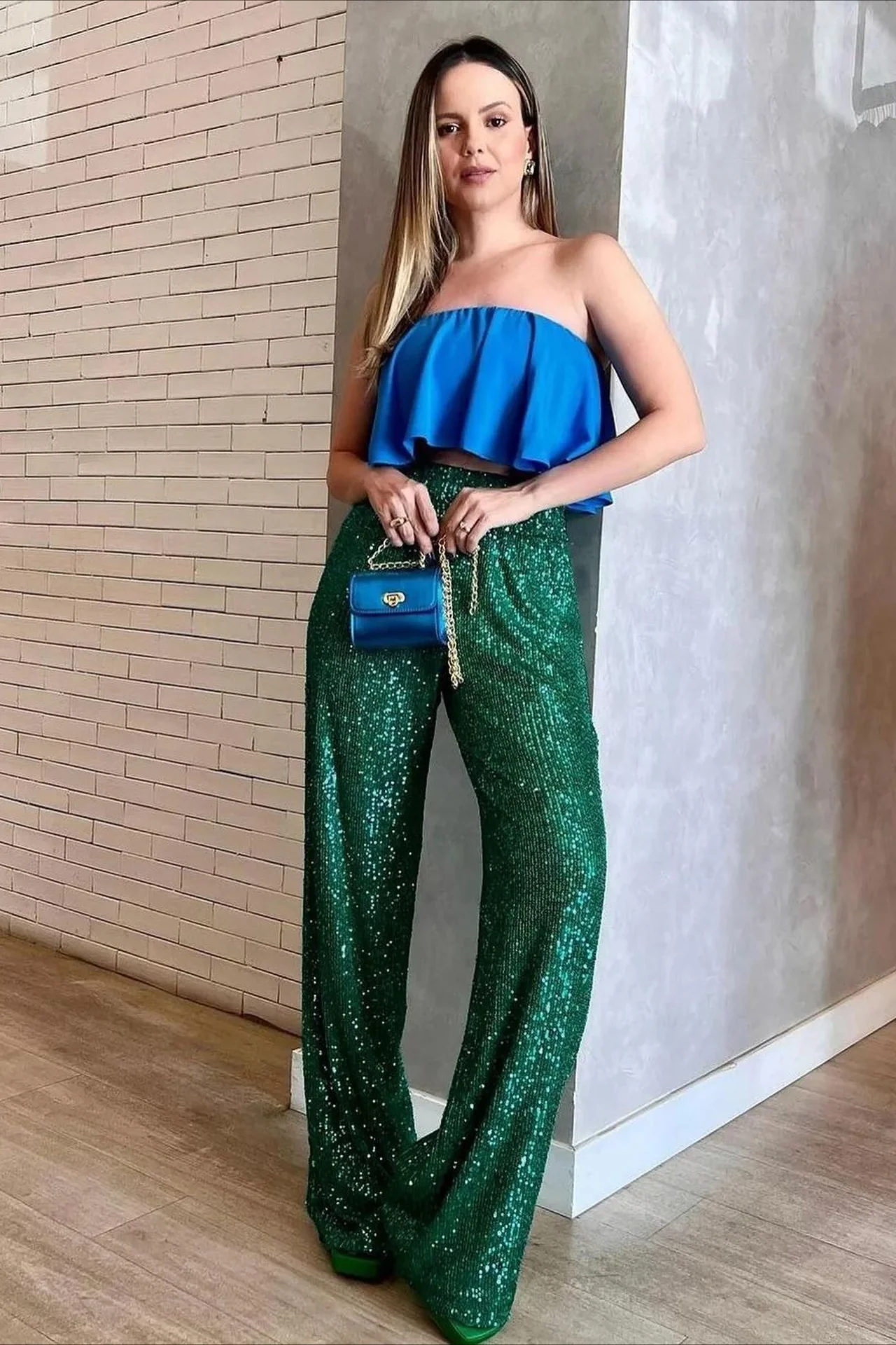 Sequin Straight Leg Casual Pants - Image 11