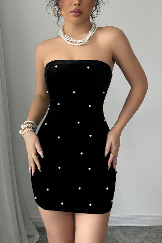 Sequin Strapless Bodycon Mini Dress - Image 2