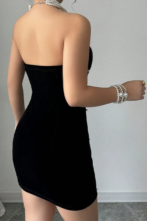 Sequin Strapless Bodycon Mini Dress - Image 4