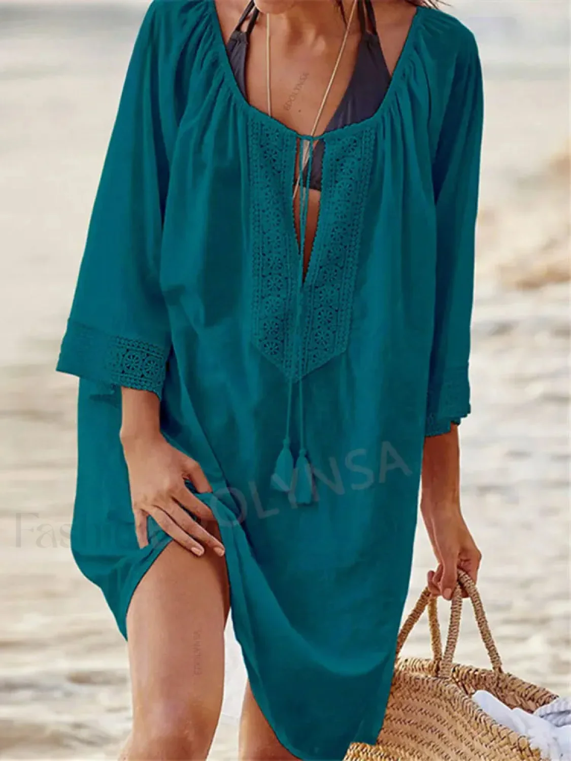 Sexy Kaftan Cotton Pareo Cover Up - Image 9