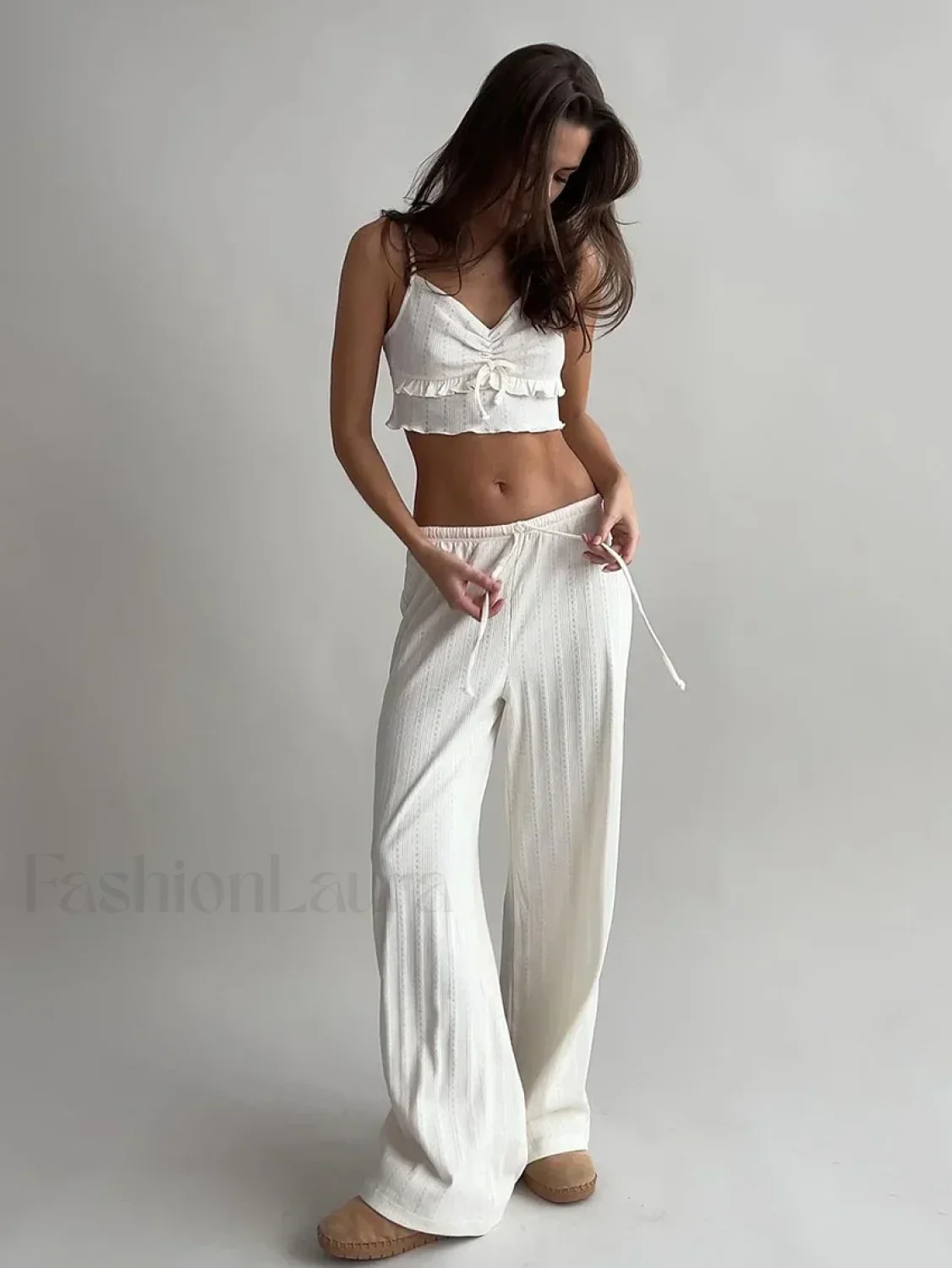 Sexy Pajama Crop Nightwear Two Piece Set - Image 10