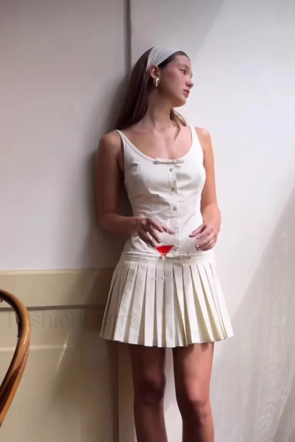 Sexy Pleated Waist Slim Strappy Mini Dress - Image 2
