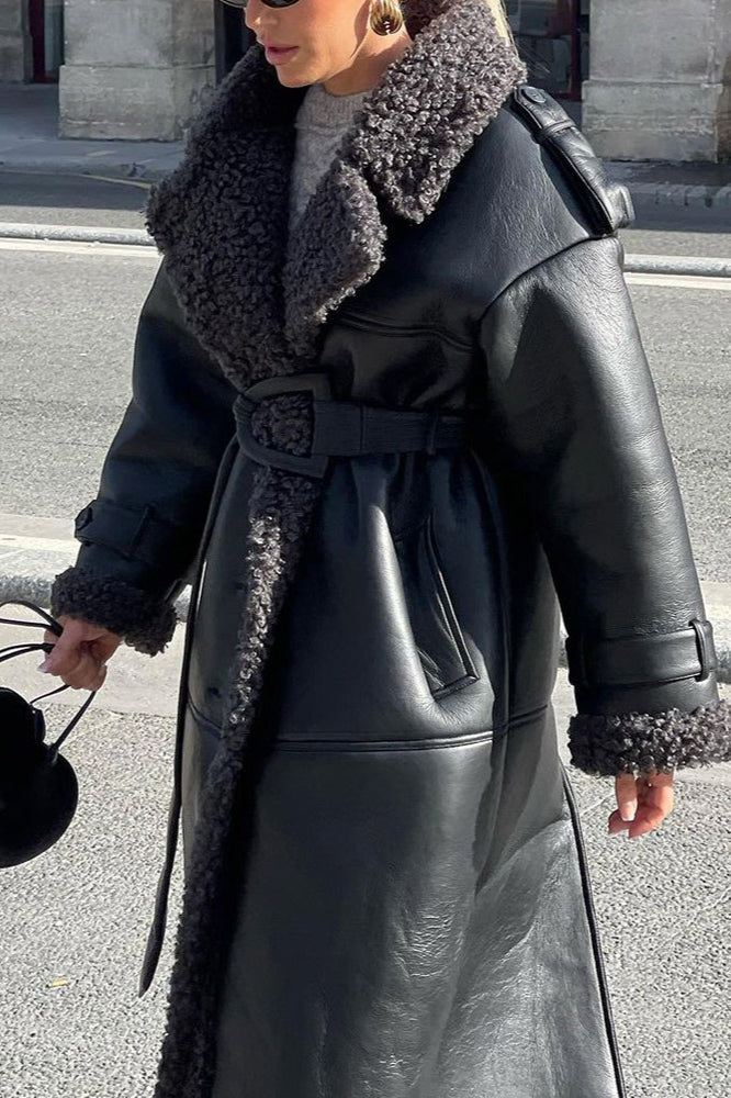 Shearling Lined Belted Overcoat - Image 5