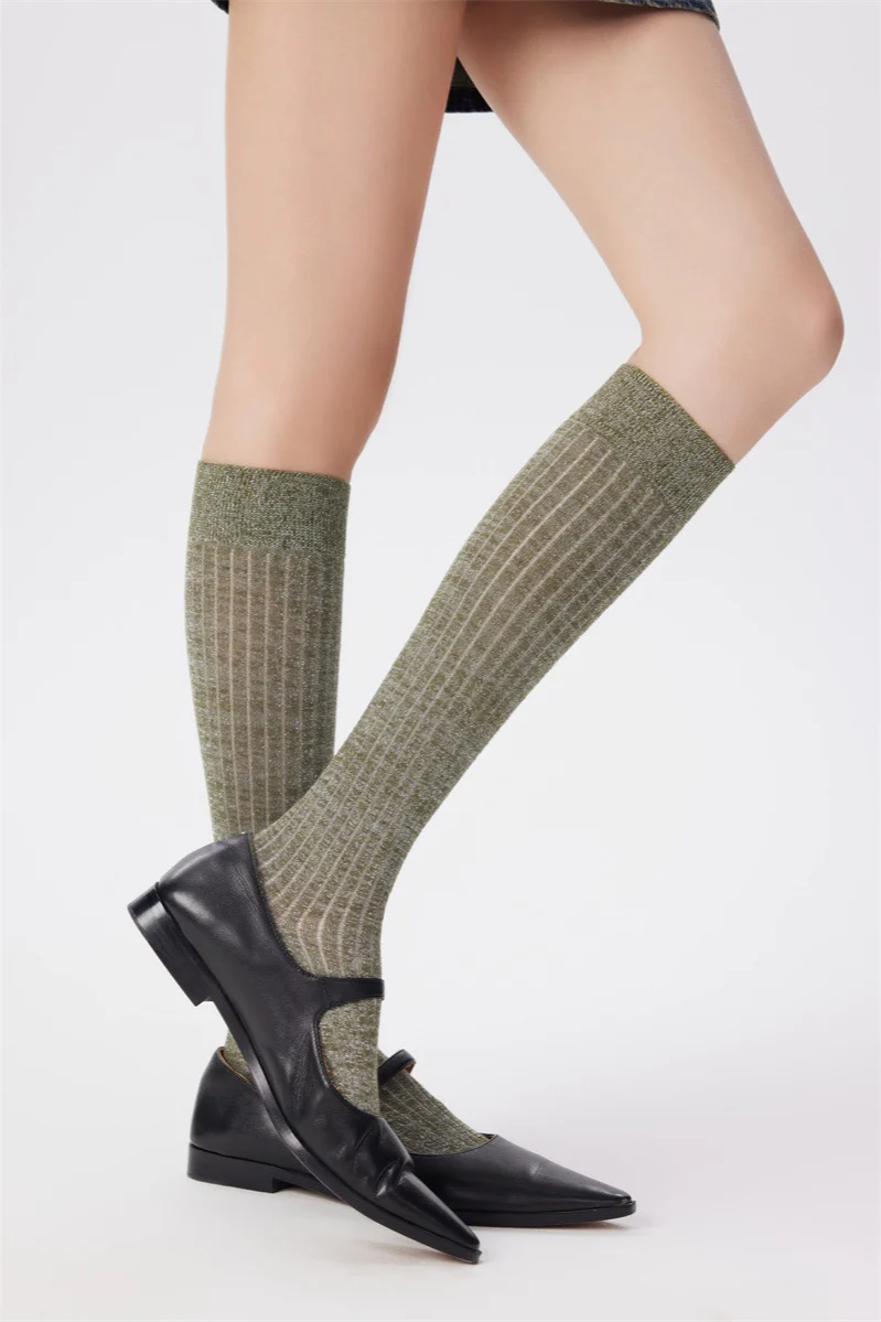 Sheer Mesh Breathable Knee High Socks - Image 10