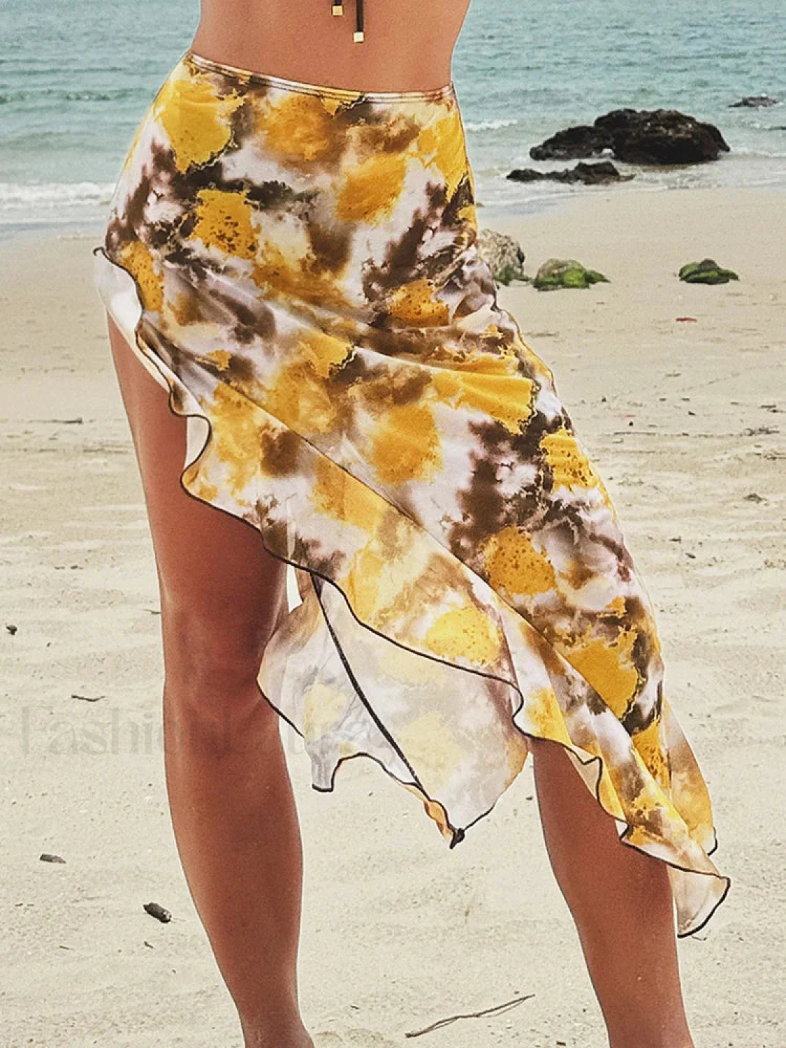 Shirring Print Three Piece Set - Image 6