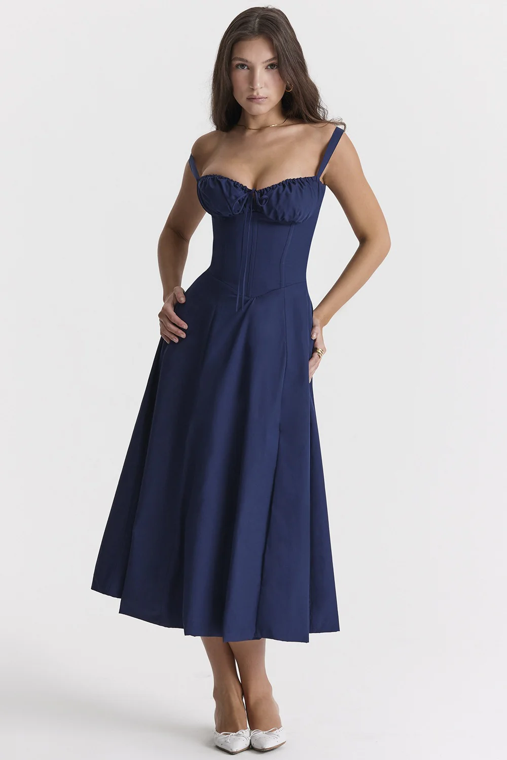 Side Slit Spaghetti Strap Romantic Prom Dress - Image 13