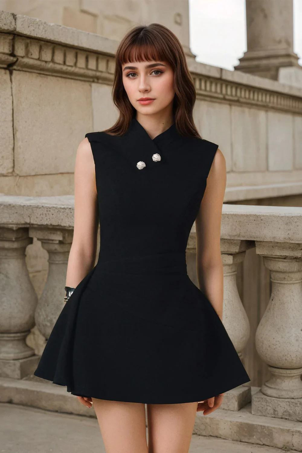 Sleeveless Slim Mini Work Dress - Image 3