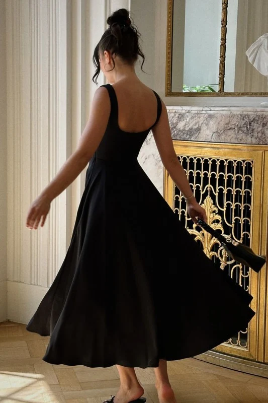 Sleeveless Square Neck Maxi Vacation Dress - Image 5