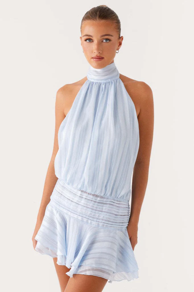 Sleeveless Tie Back Mini Vacation Dress - Image 10