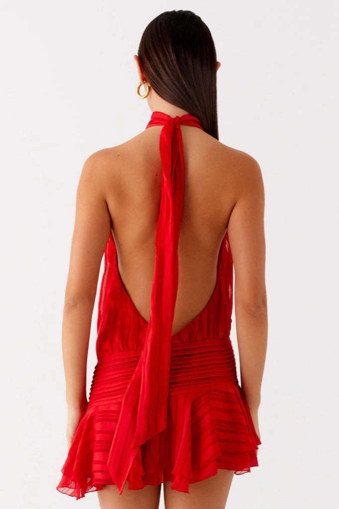 Sleeveless Tie Back Mini Vacation Dress - Image 14