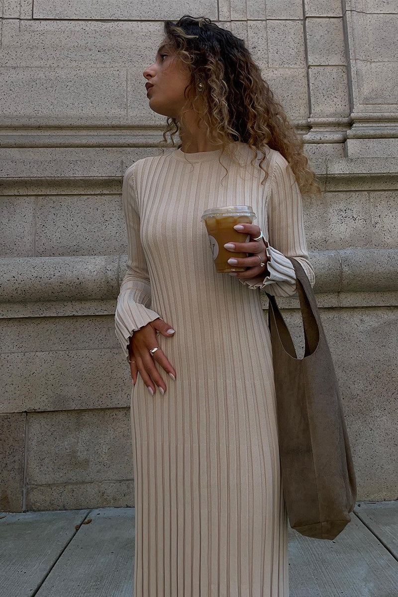 Slim Fit Crew Neck Sweater Dress - Image 5