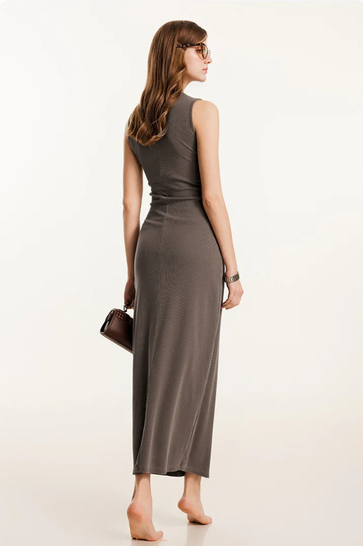 Slim Fitted Knit Tank Sweater Dress - Image 3