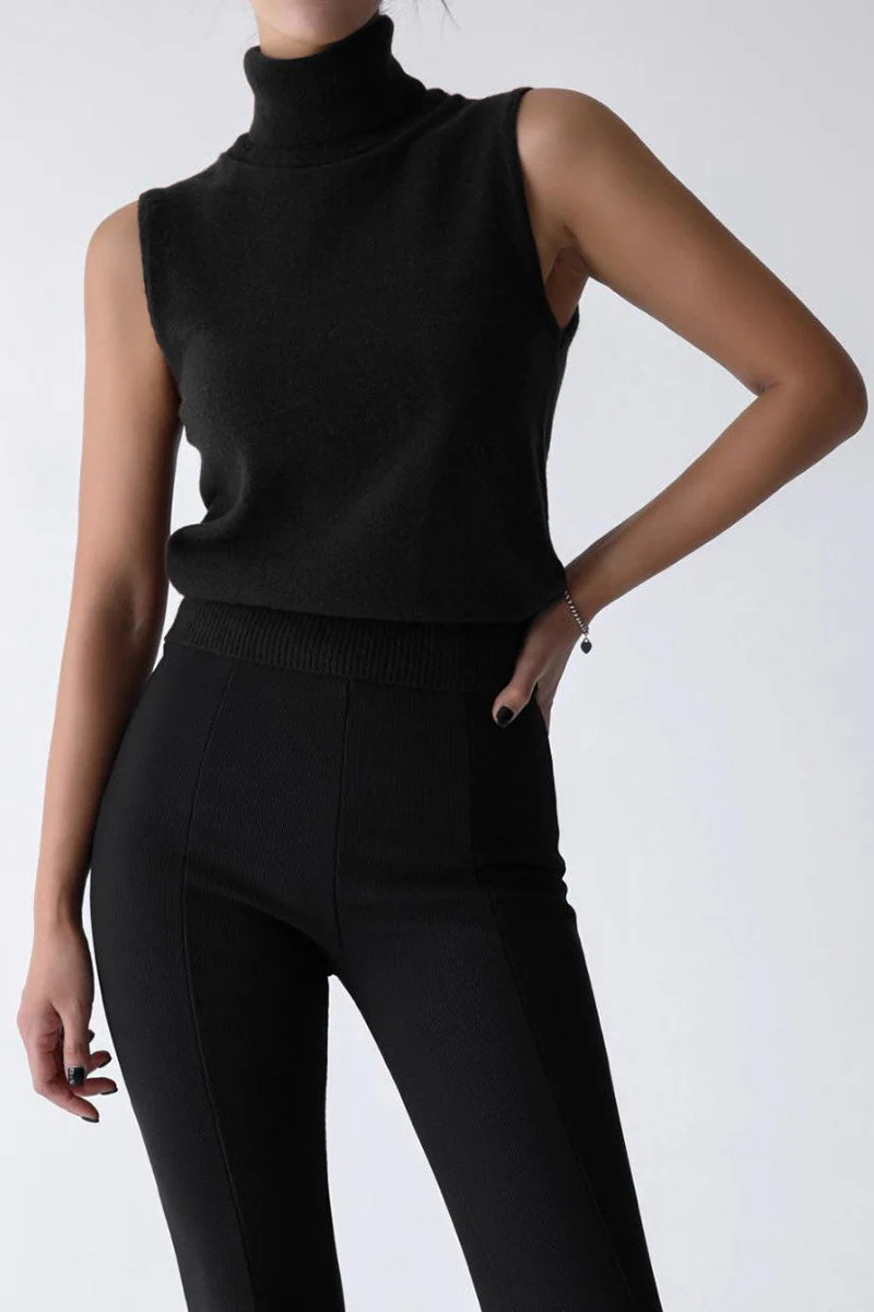 Slim Turtleneck Knit Top - Image 17