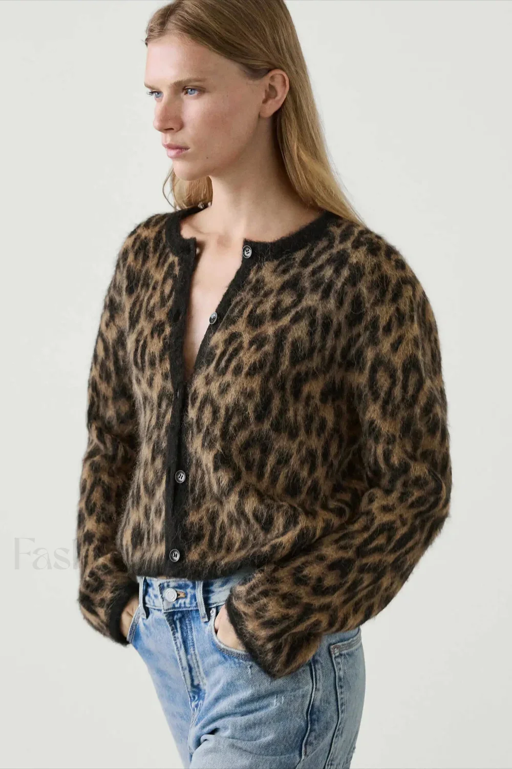 Soft Waxy Round Neck Cardigan - Image 2
