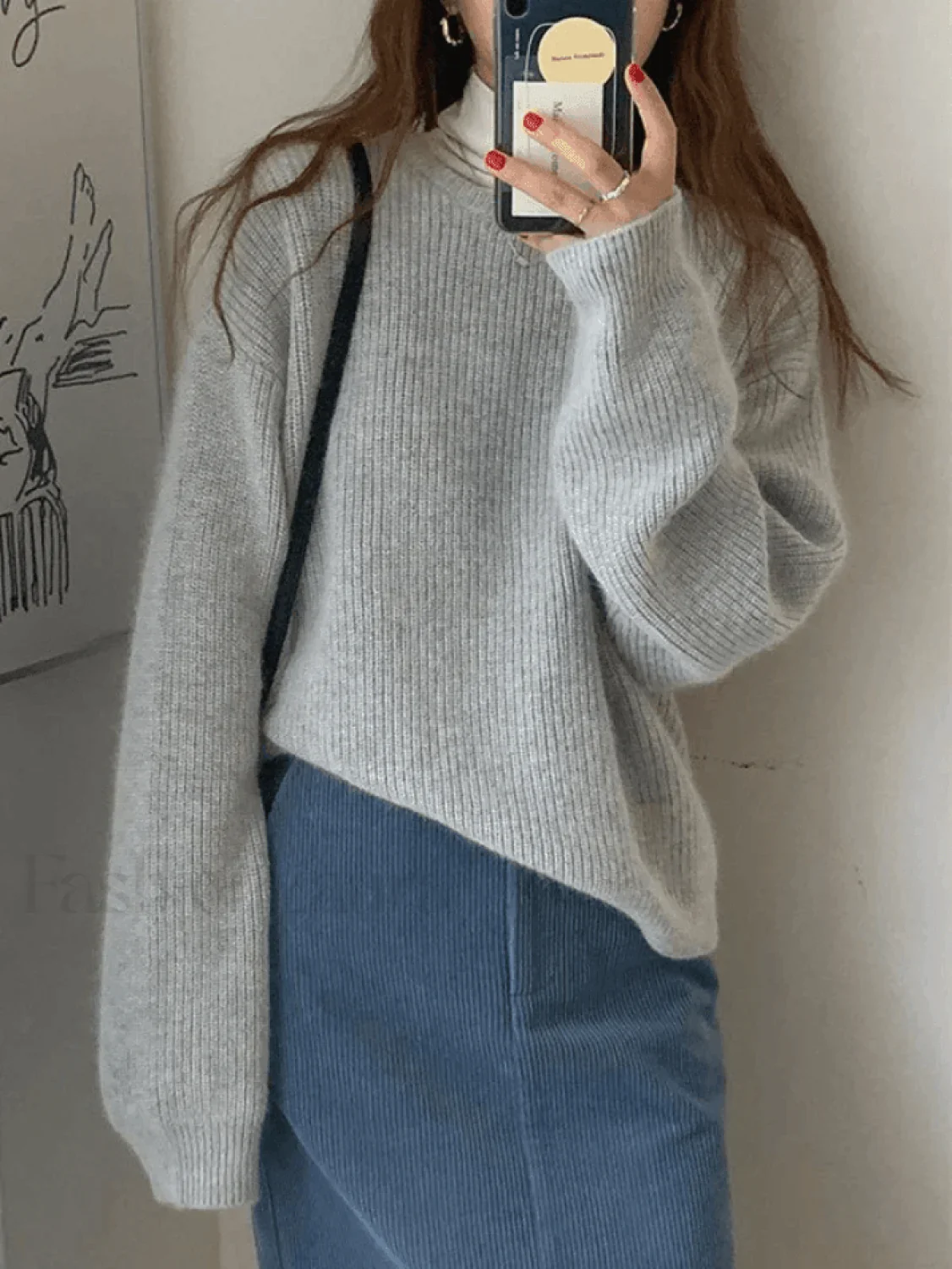 Solid Color Crew Neck Pullover Sweater - Image 15