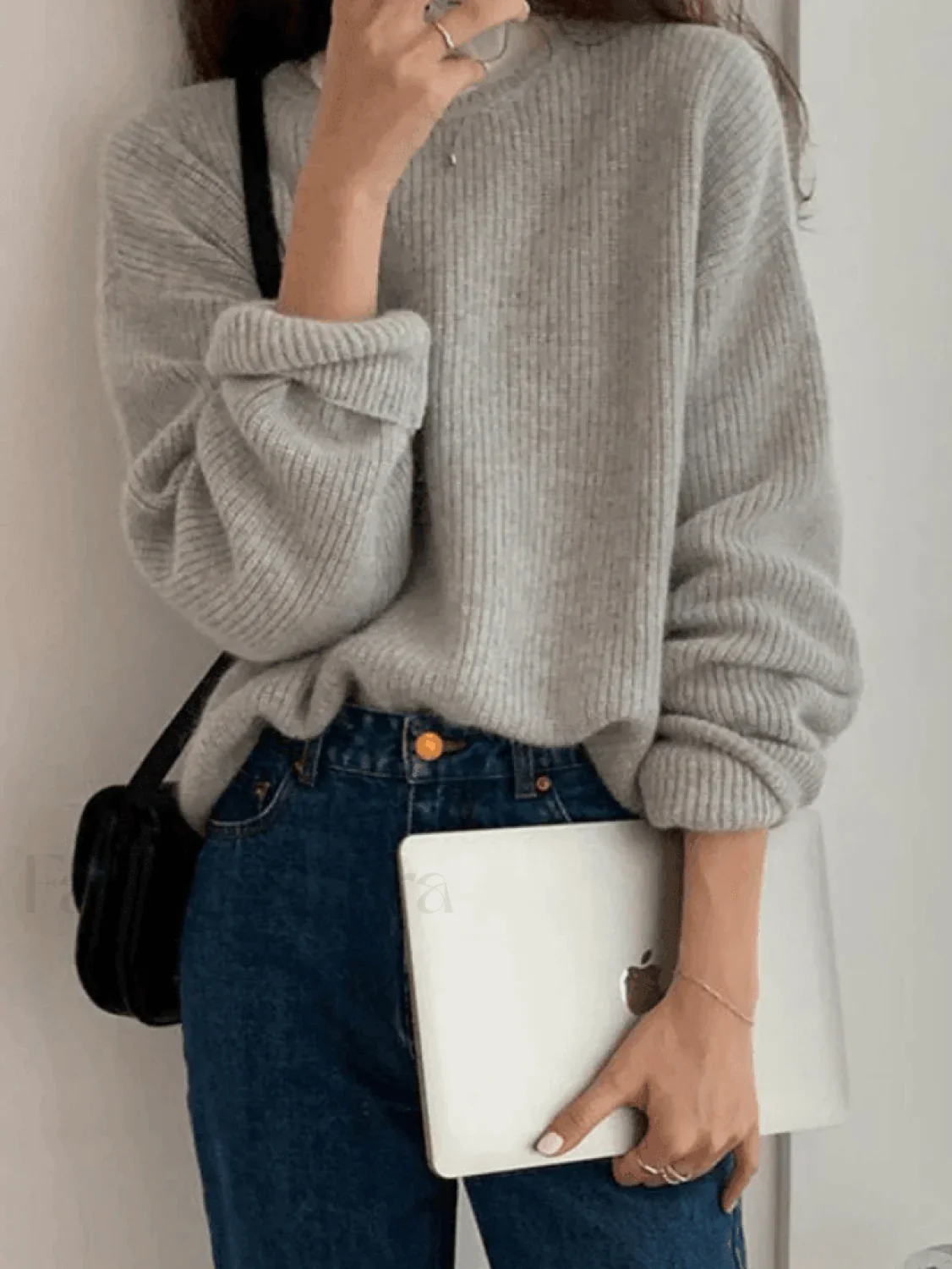 Solid Color Crew Neck Pullover Sweater - Image 21