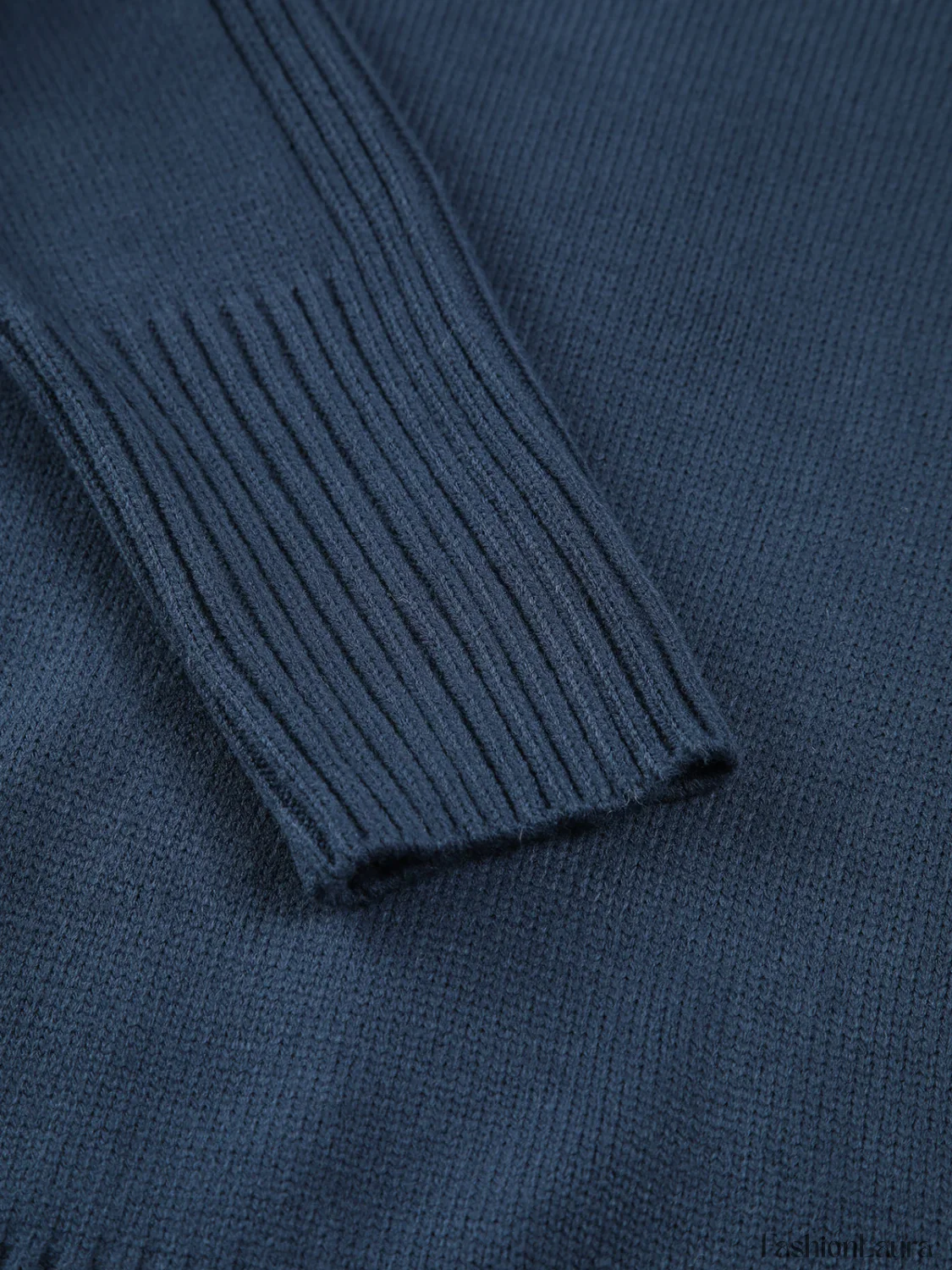 Solid High Graceful Neck Knit Sweater - Image 19