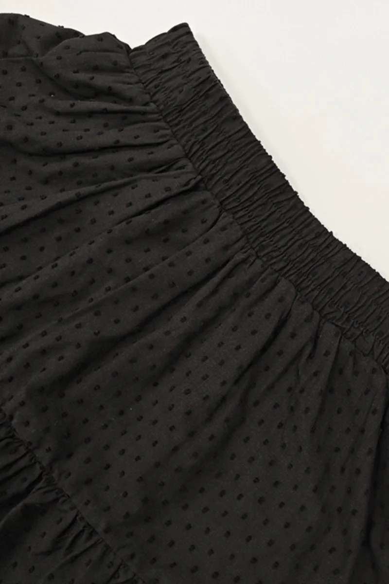 Solid High Waist Lace Tiered Bodycon Skirt - Image 9