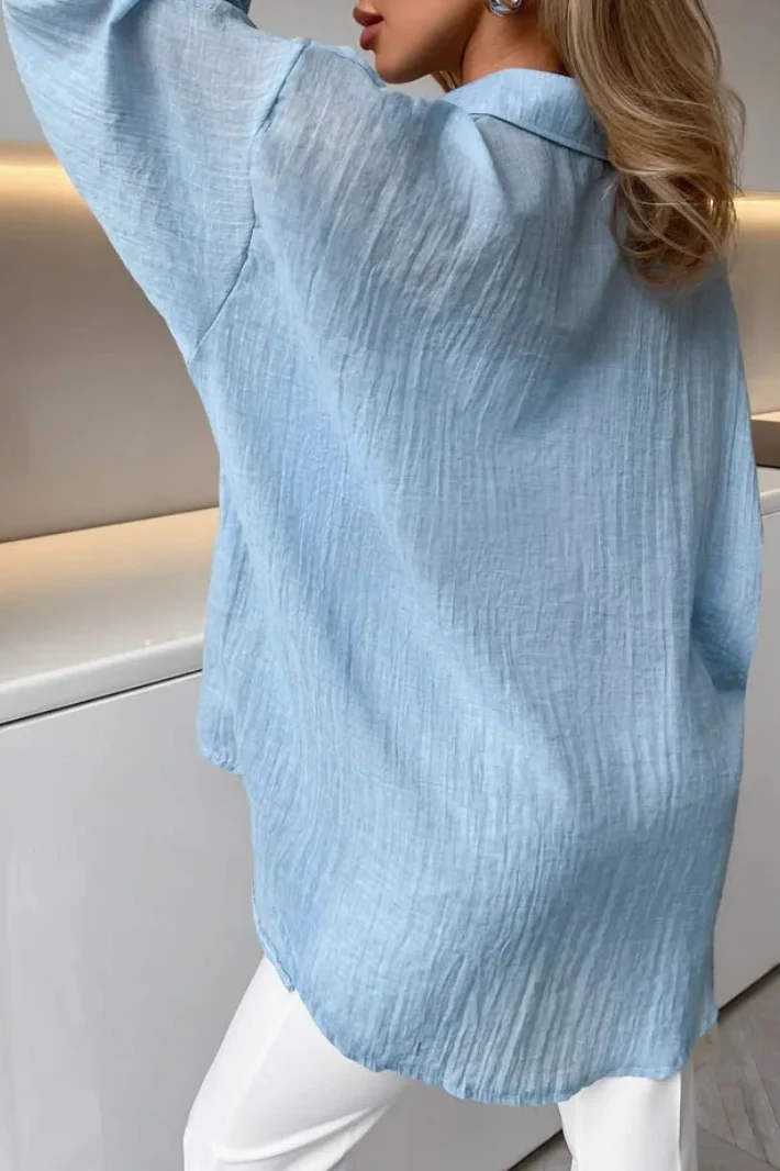 Solid Lightweight Long Sleeve Blouse - Image 8