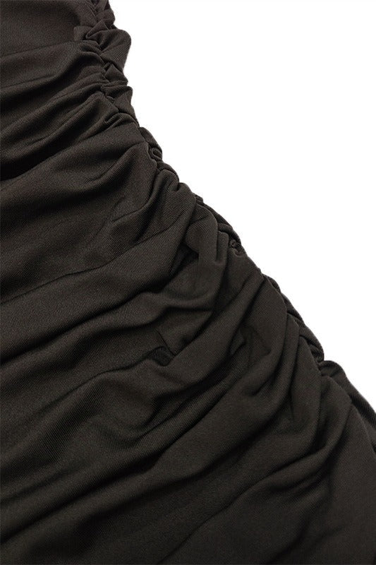 Solid Off Shoulder Bodycon Formal Dress - Image 12