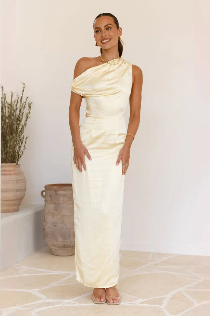 Solid Sleeveless Asymmetric Formal Dress - Image 20