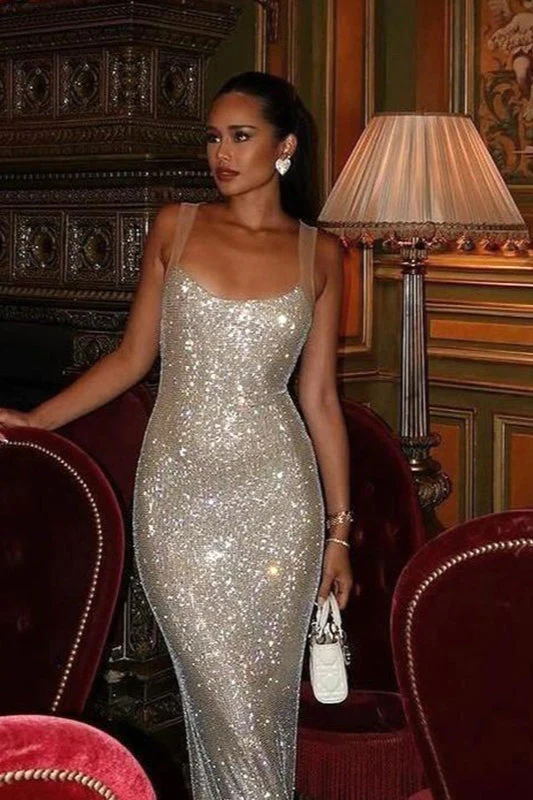 Sparkling Slip Bodycon Maxi Formal Dress - Image 5