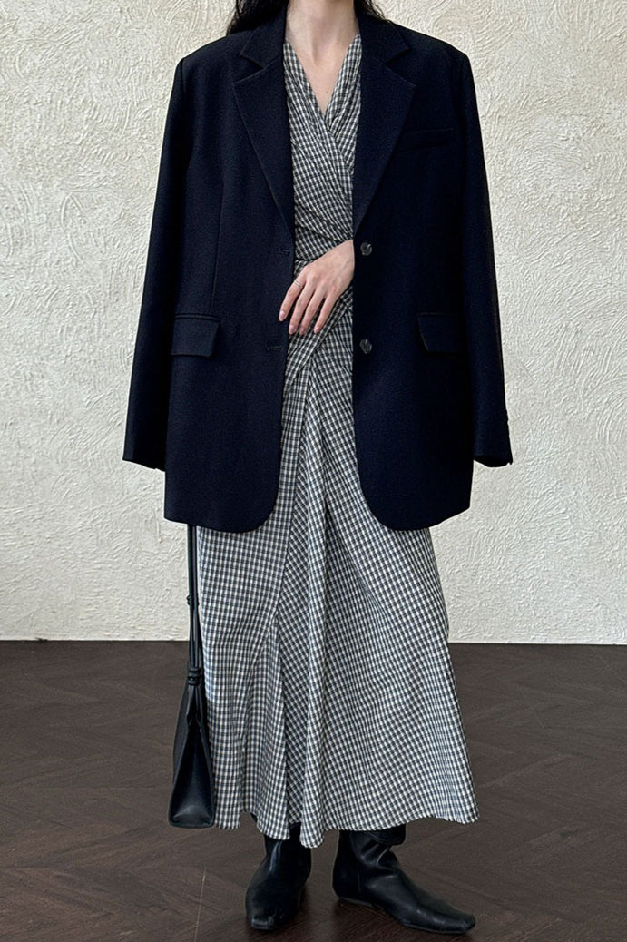 Split Back Relaxed Fit Blazer - Image 12