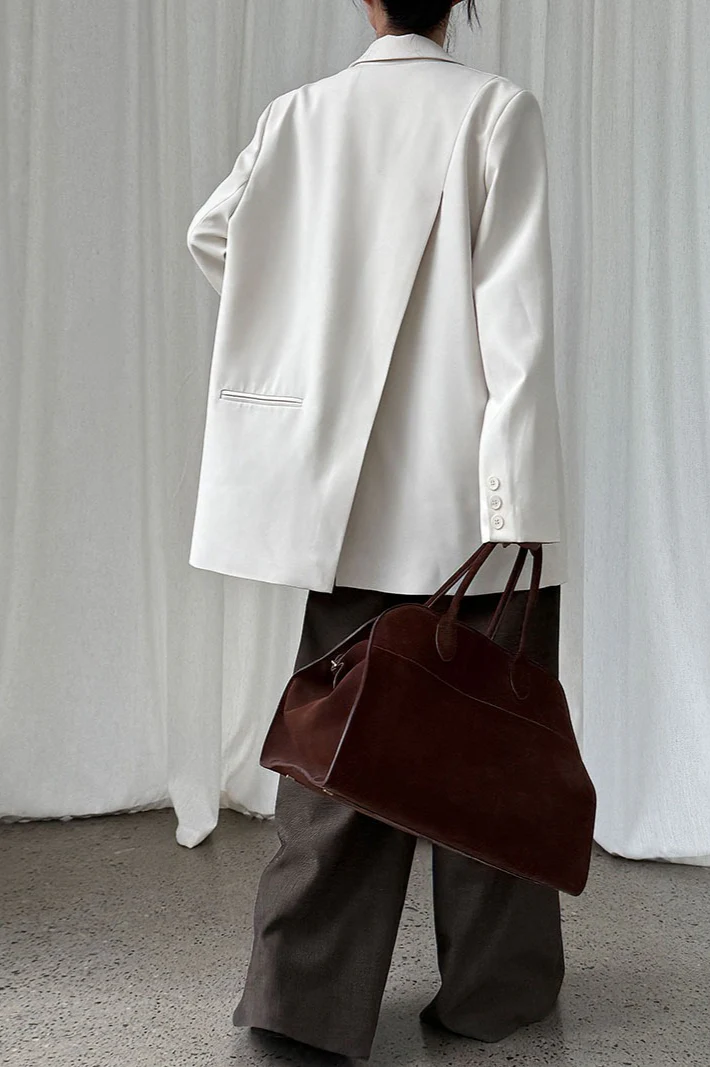 Split Back Relaxed Fit Blazer - Image 4