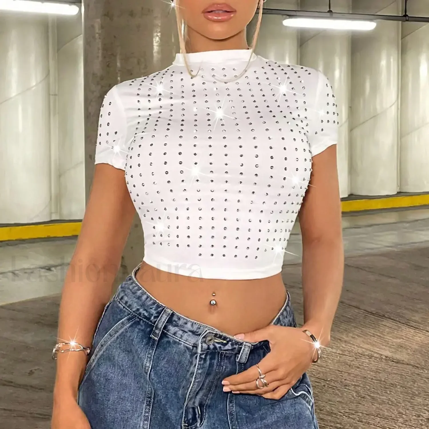 Spring Summer Sweet Spice Girl Slimming Crop Top - Image 4