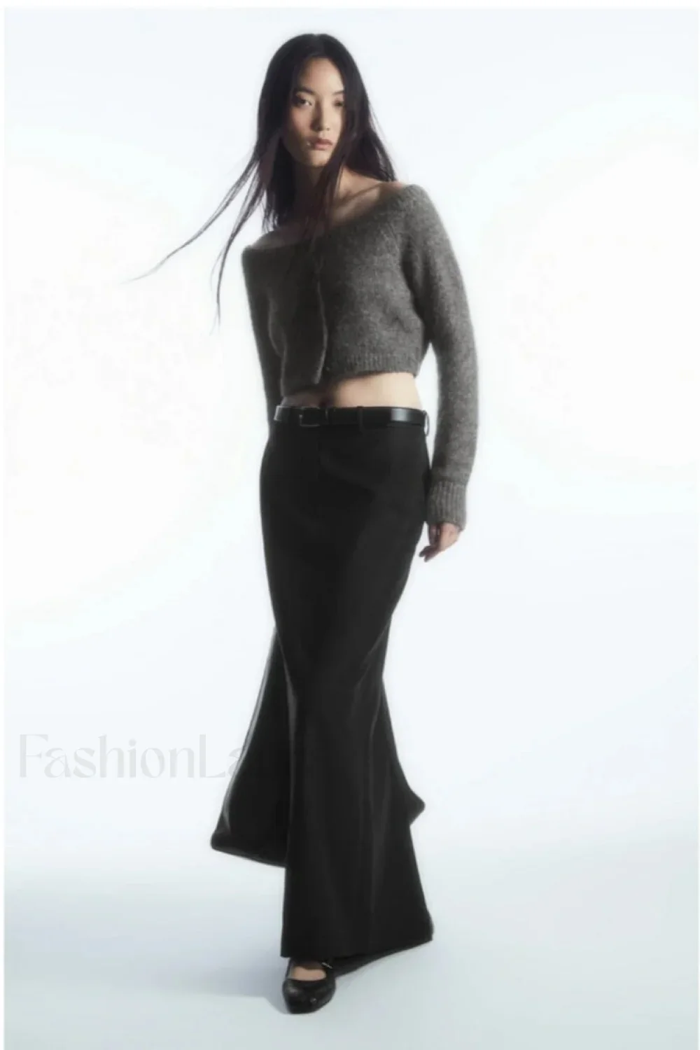 Standard Fit Wide Neck Cardigan - Image 3