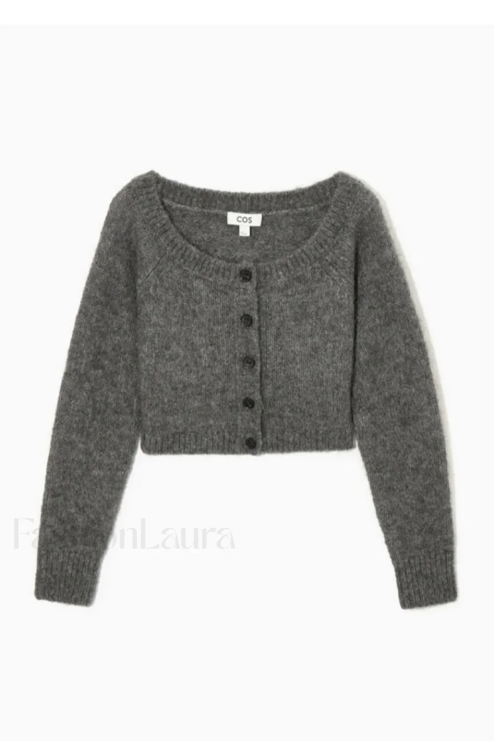 Standard Fit Wide Neck Cardigan - Image 5