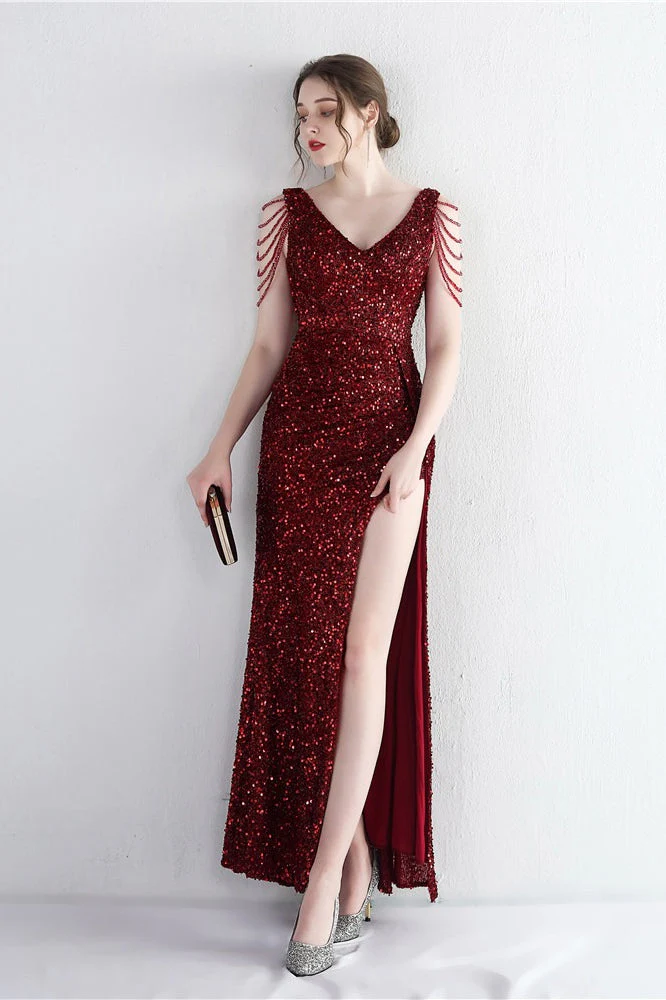 Statement Bead Mermaid Gown Formal Dress - Image 16