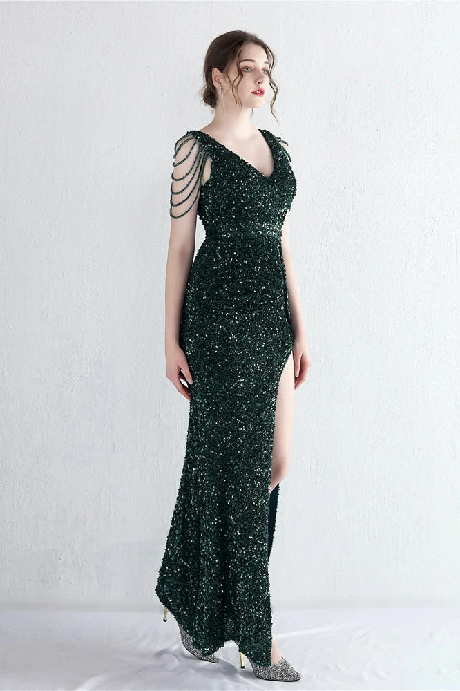 Statement Bead Mermaid Gown Formal Dress - Image 26