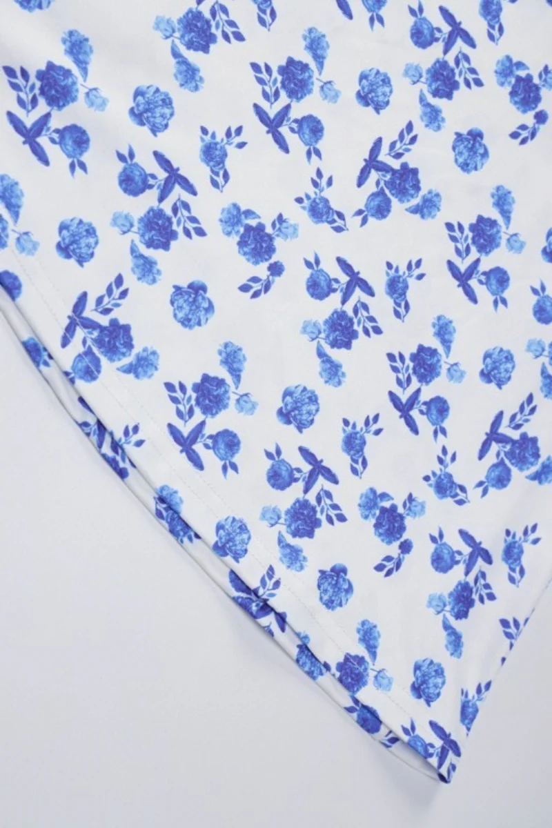Strap Slim Bodycon Long Floral Dress - Image 6