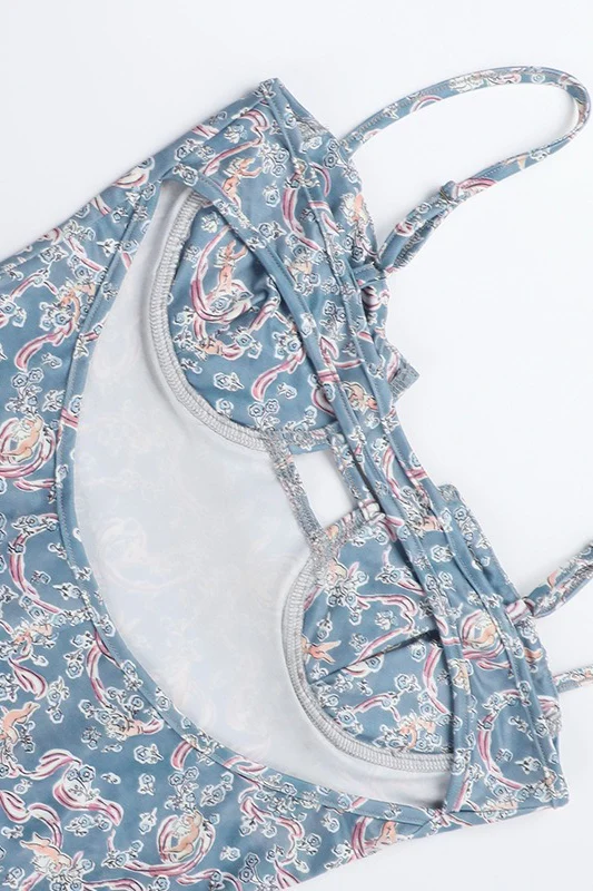 Strap Slim Bodycon Maxi Floral Dress - Image 9