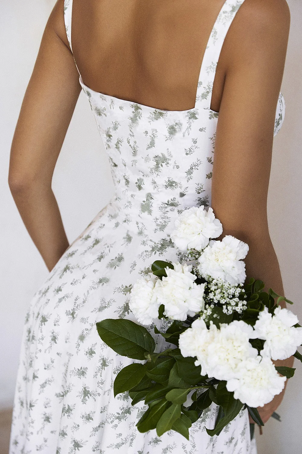 Strap Slit Floral Maxi Floral Dress - Image 11