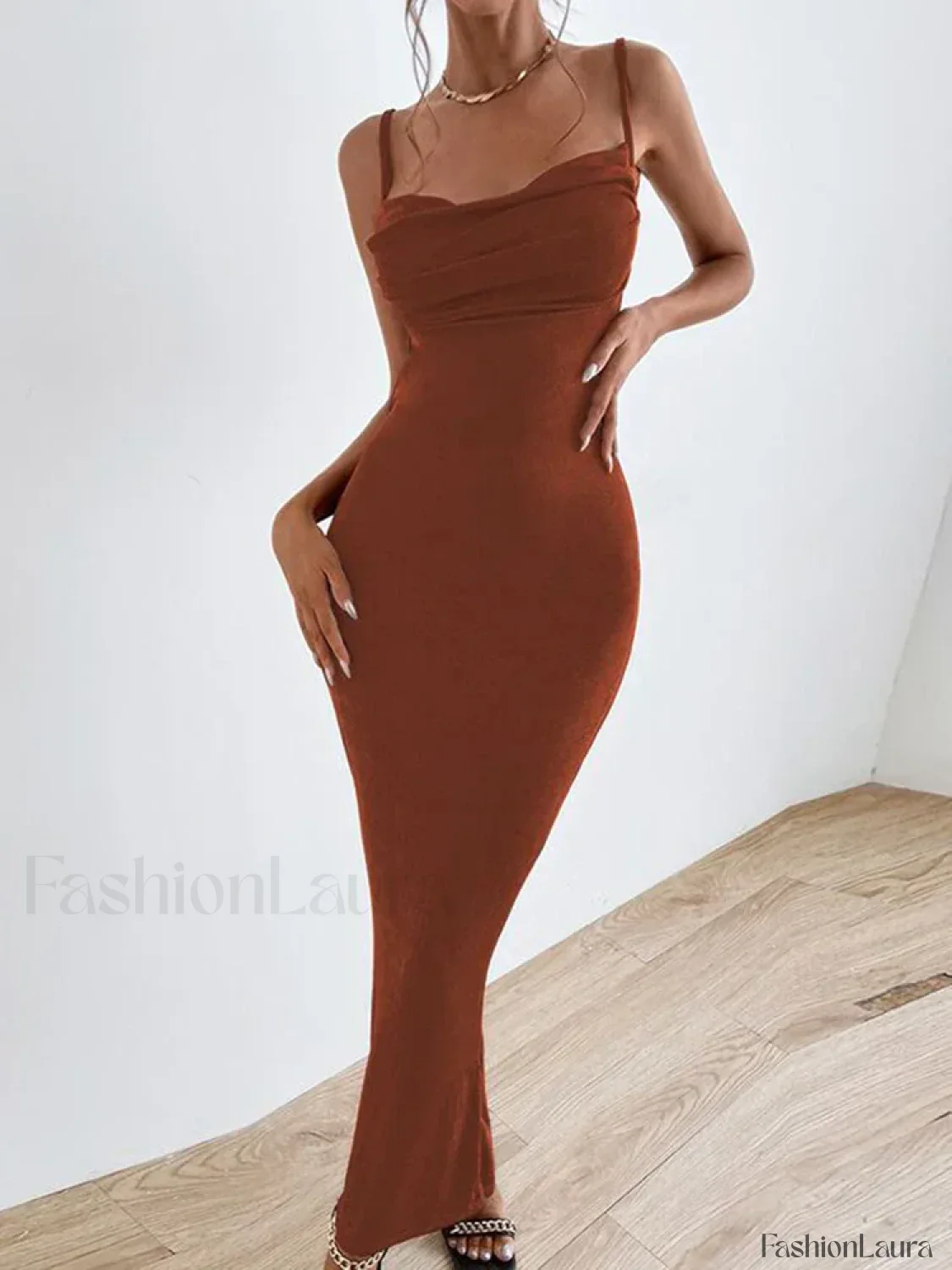 Strapless Backless Midi Dress - Image 15