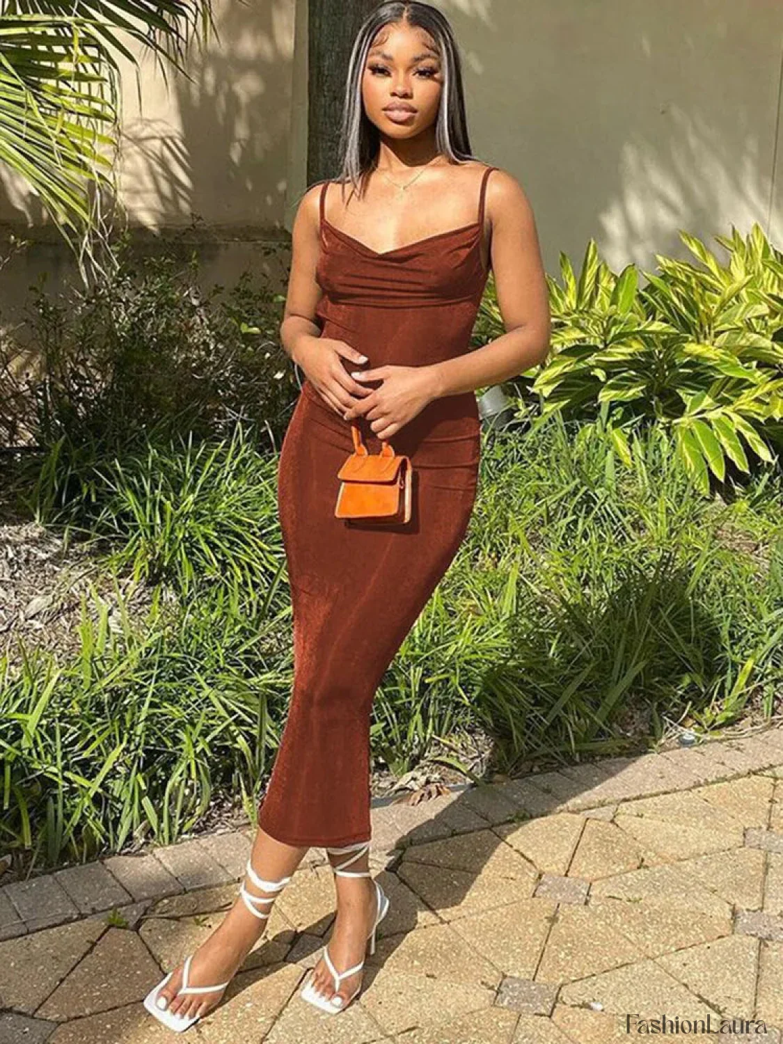 Strapless Backless Midi Dress - Image 17