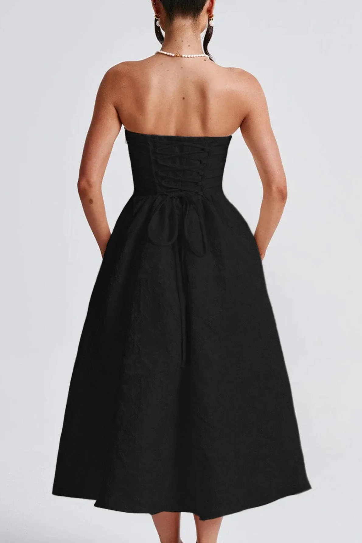 Strapless Elegant Party Dress - Image 12