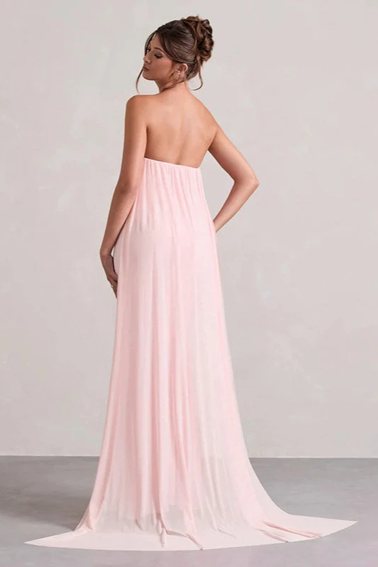 Strapless Floral Tie Maxi Dress - Image 5