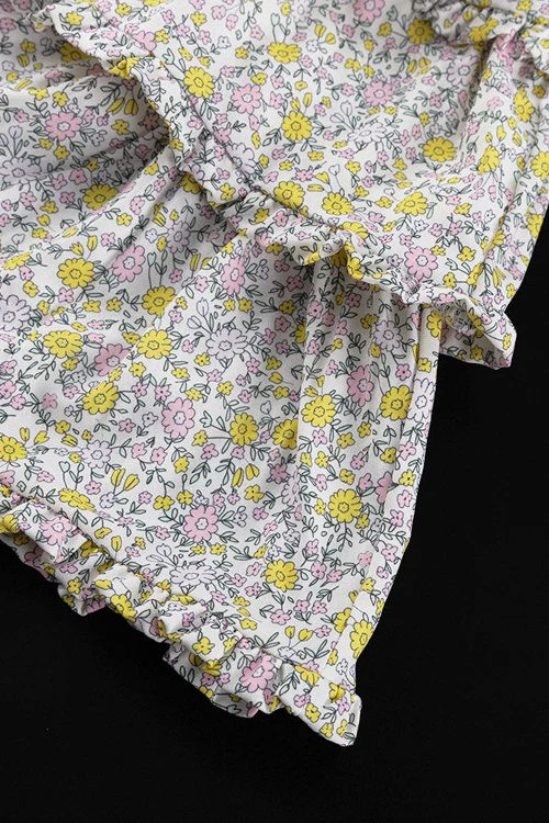 Strapless Off Shoulder Flared Floral Dress - Image 12