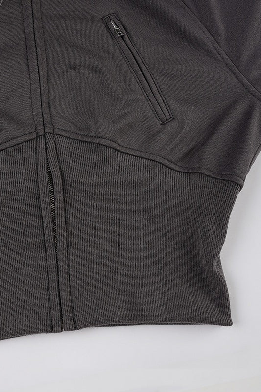 Street Style Fur Trim Sweatshirt Jacket - Image 5