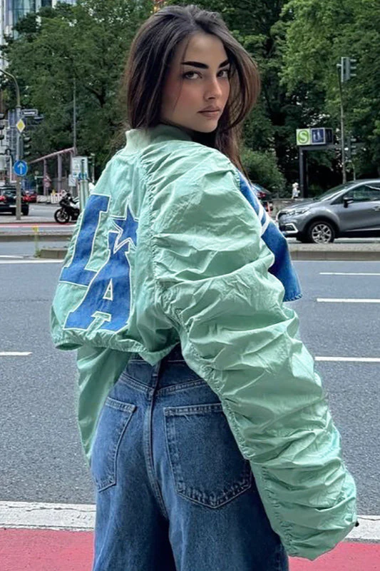 Street Style Letter Print Jacket - Image 6