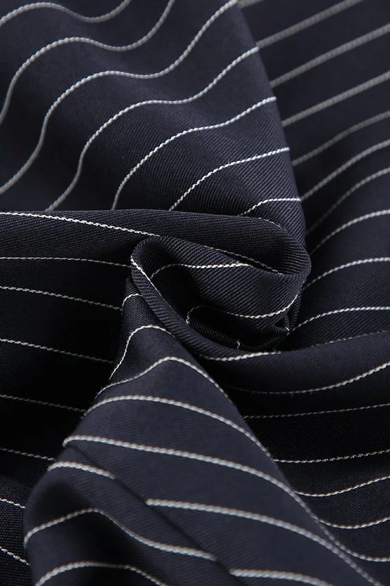 Striped Halter Two Piece Blazer Skirt Set - Image 8