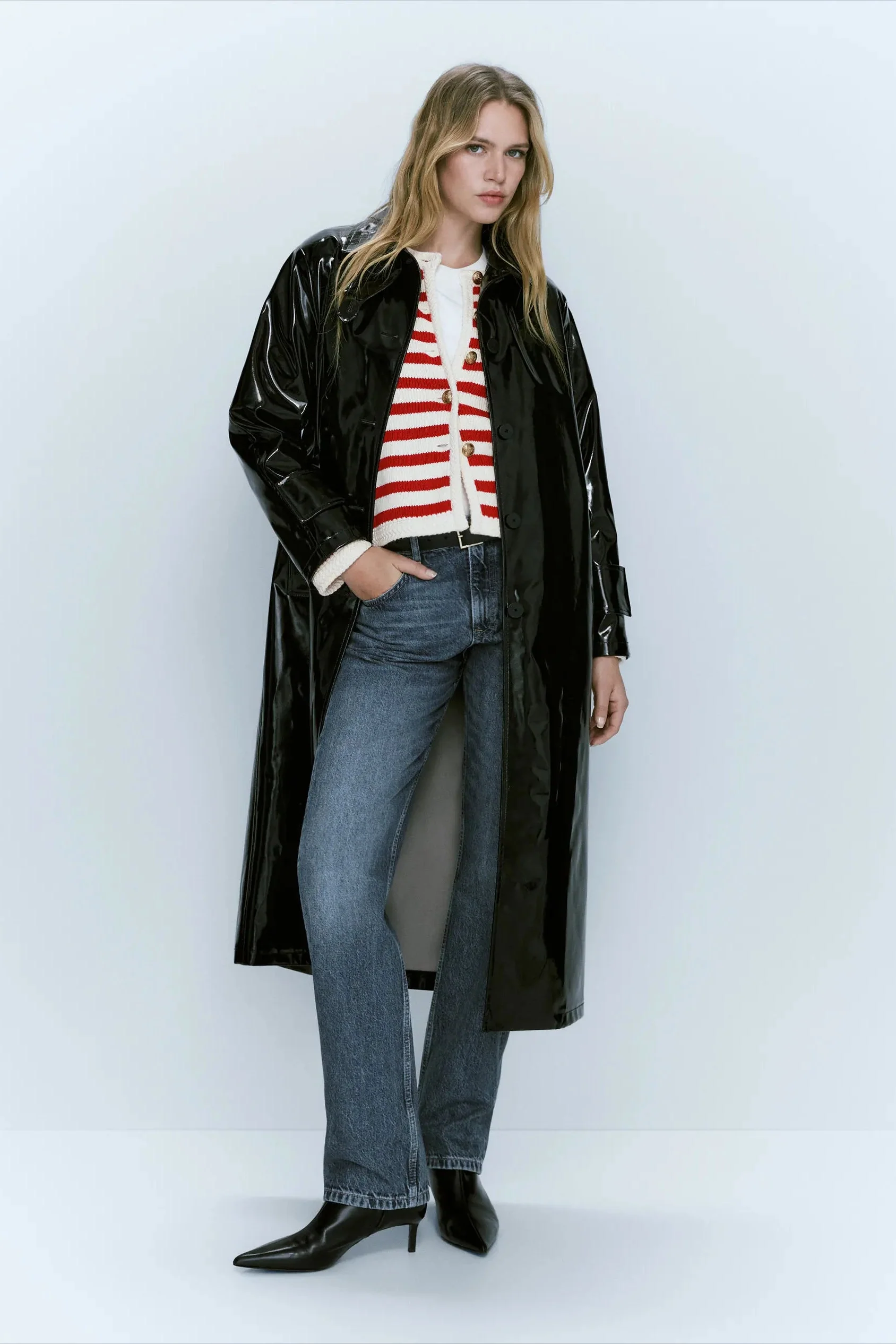Striped Slim Fit Knit Cardigan - Image 4