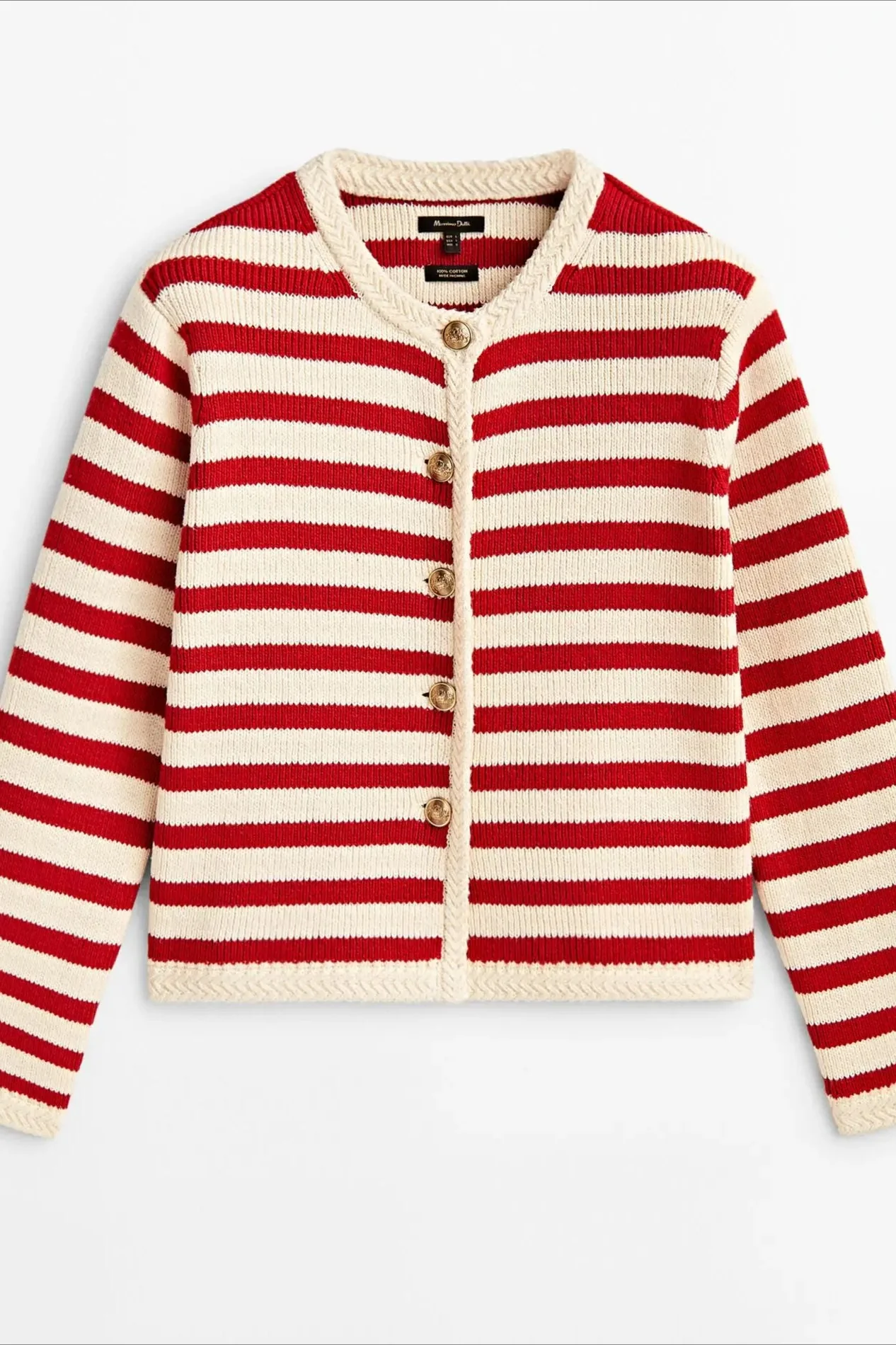 Striped Slim Fit Knit Cardigan - Image 5