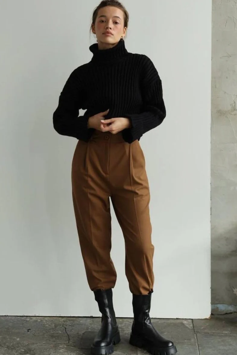 Striped Turtleneck Bell Sleeve Sweater - Image 12